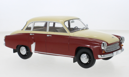 Wartburg 311 1959 Donkerrood/Beige - 1:18